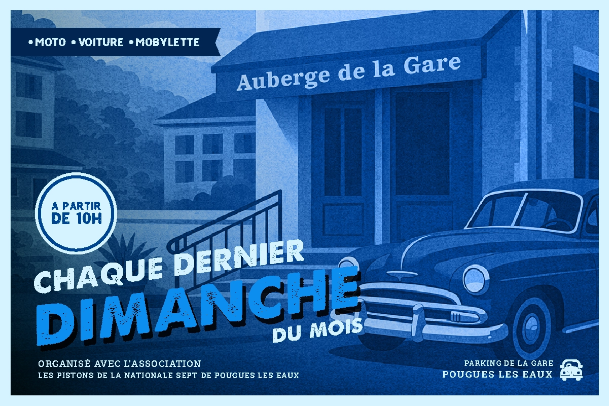 Rassemblement de voitures anciennes à Pougues-les-Eaux